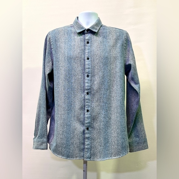 HOWE Men's gray/blue Creative Workforce #65 long sleeve button down size L - Picture 2 of 13